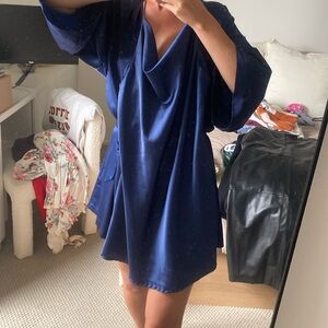 Navy cowl neck mini dress size small